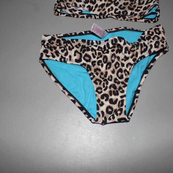 rown & Blue 2 Pcs  Justoce Tankini Swimsuit Size 10 - Picture 3 of 10